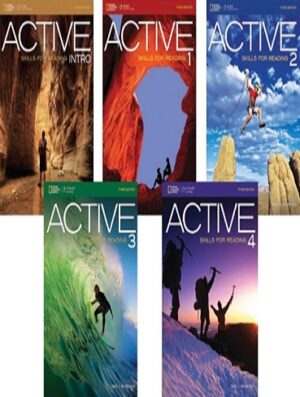 (چاپ +A)ACTIVE Skills for Reading Intro +1+2+3+4+CD کتاب اکتیو اسکیلز فور ریدینگ (اندازه وزیری)